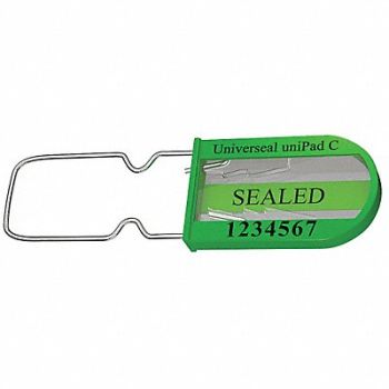 UNIVERSEAL Padlock Seals Green Acrylic PK50, 48RA99