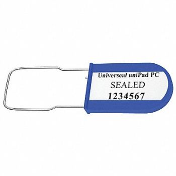 UNIVERSEAL Padlock Seals Blue Acrylic PK50, 48RC03