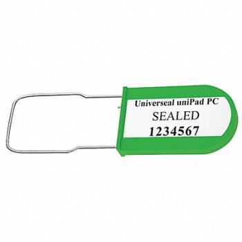 UNIVERSEAL Padlock Seals Green Acrylic PK50, 48RC05