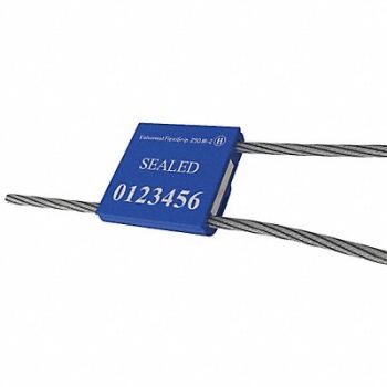 UNIVERSEAL Cable Seals Blue Anodized PK50, 48RC17