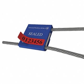 UNIVERSEAL Cable Seals Blue Anodized PK50, 48RC21