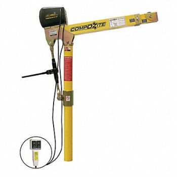 OZ LIFTING PRODUCTS Davit Crane 1200 lb 22in to 66in Reach, 48RD46