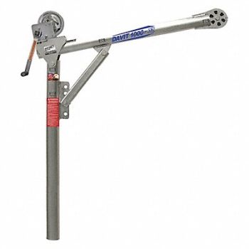 OZ LIFTING PRODUCTS Davit Crane 1000 lb 27.5in to 42in Reach, 48RD48