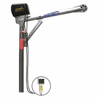 OZ LIFTING PRODUCTS Davit Crane 1000 lb 27.5in to 42in Reach, 48RD49