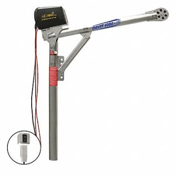OZ LIFTING PRODUCTS Davit Crane 1000 lb 27.5in to 42in Reach, 48RD50