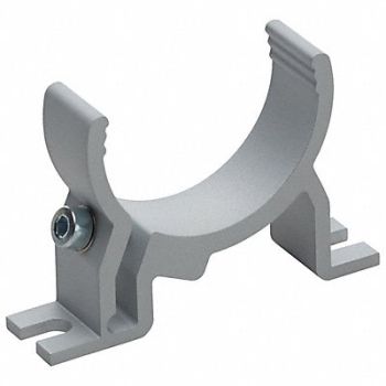 WALDMANN Clip-On Bracket Silver Steel, 48RE53