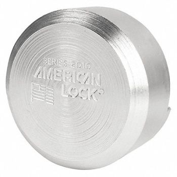 AMERICAN LOCK Keyed Padlock 1 23/32 in Round Silver, 48RG88