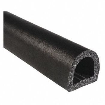 TRIM LOK INC Rubber Seal D-Shaped 1 in H 125 ft L, 48RM48