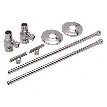 ZURN Angle Supply Stop Chrome 2-3/4 in L, 48RX92