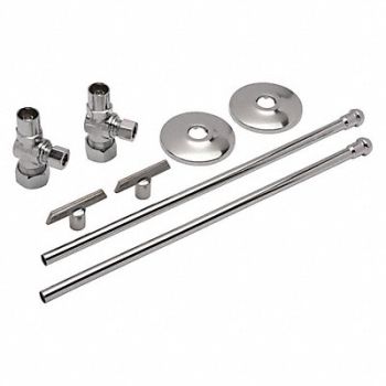 ZURN Angle Supply Stop 2-3/4 in L Brass, 48RX78