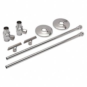 ZURN Angle Supply Stop Chrome 2-3/4 in L FC, 48RX83