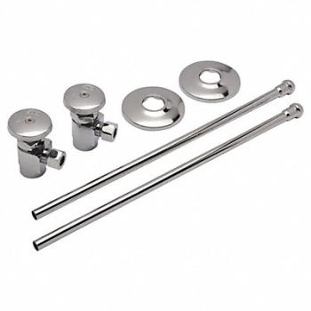 ZURN Angle Supply Stop Chrome 2-1/2 in L, 48RX90