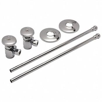 ZURN Angle Supply Stop Chrome 2-1/2 in L, 48RX93
