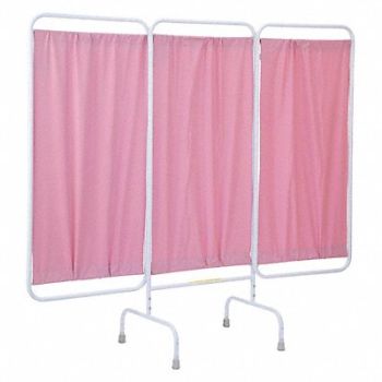 R B WIRE PRODUCTS INC. Privacy Screen 3 Panel 67inH Mauve, 48RZ01