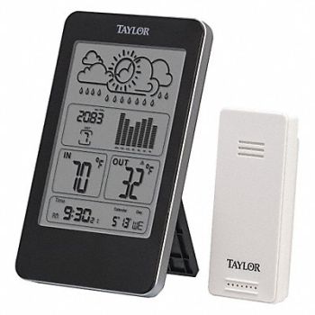 TAYLOR Wireless In/Out Thermometer w/Barometer, 48TA35