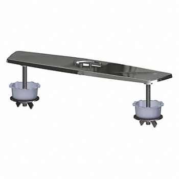 CHICAGO FAUCETS Trim/Cover Plate Chrm 10-1/4 L 2-1/2 W, 48TF20