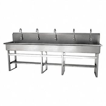 SANI-LAV SaniLav Wash Sta Rect 97inx16-1/2inx8in, 48TG59