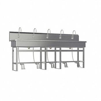 SANI-LAV SaniLav Wash Sta Rect 97inx16-1/2inx8in, 48TG63