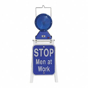 RAILHEAD GEAR LED Stop Sign Aluminum Blue White, 48TL10