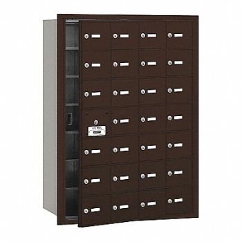 SALSBURY INDUSTRIES Mailbox 4B+ 27 Doors Bronze 40-3/4in H, 48UJ28
