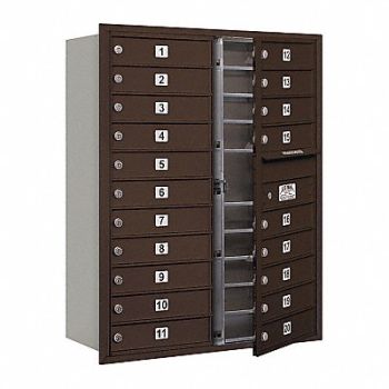 SALSBURY INDUSTRIES Mailbox 4C 20 Doors Bronze 41in H 145 lb, 48UJ44
