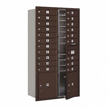 SALSBURY INDUSTRIES Mailbox 4C Bronze 56-3/4in H 170 lb, 48UJ62