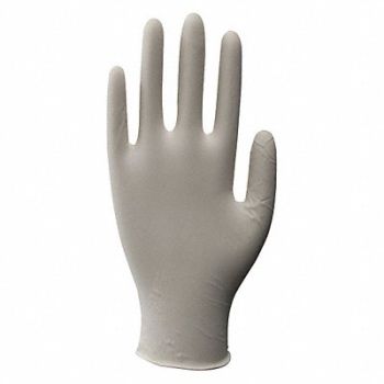 CONDOR J4950 Disposable Gloves Rubber Latex L PK100, 48UM26