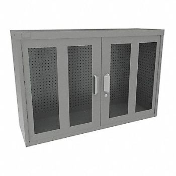 VIDMAR Pegboard Wall Cabinet 30 x45 x14 Gray, 48UR77