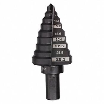 MILWAUKEE Step Cone Drill 7mm to 28mm HSS, 48UT22