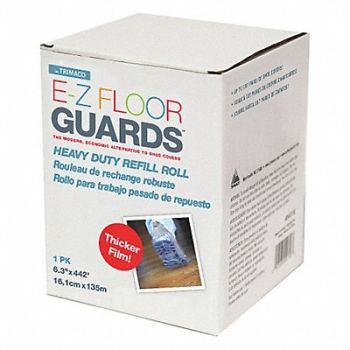 E-Z FLOOR GUARD Film Refill Roll Plastic 442 ft L, 48UV53