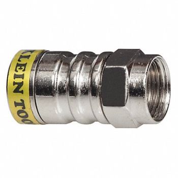 KLEIN TOOLS Push-On Connector F - RG6/6Q Male PK10, 48UW22
