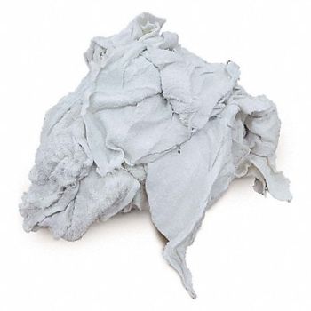 PROCLEAN BASICS White Terry Cloth Remnants 15 lb Box, 48UX82