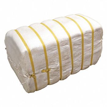 PROCLEAN BASICS White T-Shirt Knit Rags 100lb. Bale, 48UX88