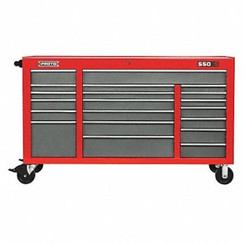 PROTO Rolling Tool Cabinet Red Heavy Duty, 48UY98