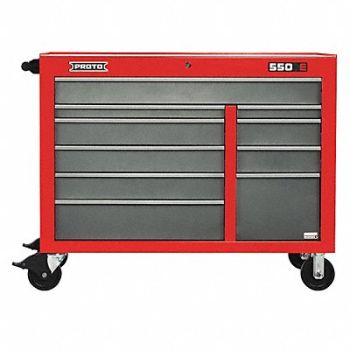 PROTO Rolling Tool Cabinet Red Heavy Duty, 48UZ71