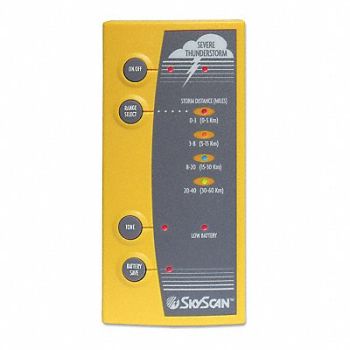 SKYSCAN Lightning Detector 3 in W 1 lb., 48VG68