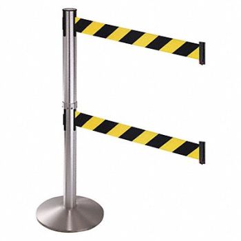 RETRACTA-BELT Barrier Post SS 14 in Base Dia, 48VH56
