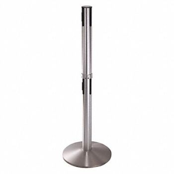 RETRACTA-BELT Belt Barrier Receiver Post Silver SS, 48VH62
