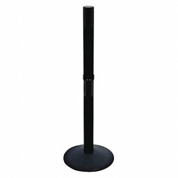 RETRACTA-BELT Belt Barrier Rcvr. Post Black Cast Iron, 48VJ61