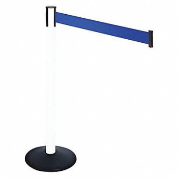 RETRACTA-BELT Barrier Post PVC Post Blue Belt, 48VK81