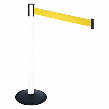 RETRACTA-BELT Barrier Post Yellow Belt 3 in Belt W, 48VK92