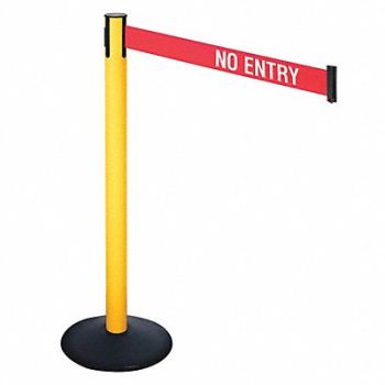 RETRACTA-BELT Barrier Post Red/White Belt Text 40in. H, 48VL01