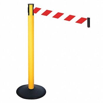 RETRACTA-BELT Barrier Post Red/White Belt 3 in Belt W, 48VL05