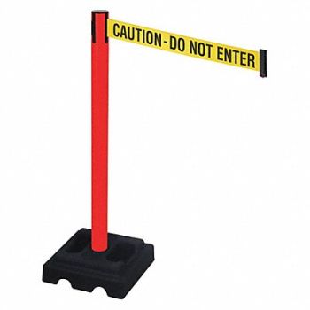 RETRACTA-BELT Barrier Post PVC Post 10ft Belt L Square, 48VL72