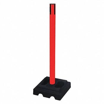 RETRACTA-BELT Belt Barrier Receiver Post Red Color, 48VL79