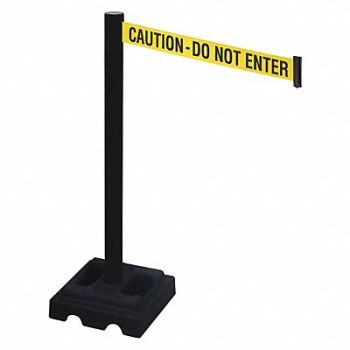 RETRACTA-BELT Barrier Post PVC Post Ylw/Blk Text 40inH, 48VL89