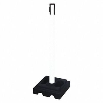 RETRACTA-BELT Belt Barrier Receiver Post White Color, 48VM14