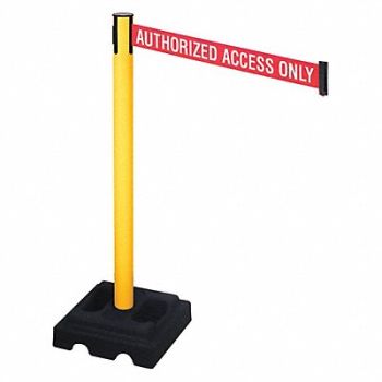 RETRACTA-BELT Barrier Post Red/White Belt Text Square, 48VM19