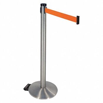RETRACTA-BELT Barrier Post w/Wheels 2 in Belt W, 48VN82