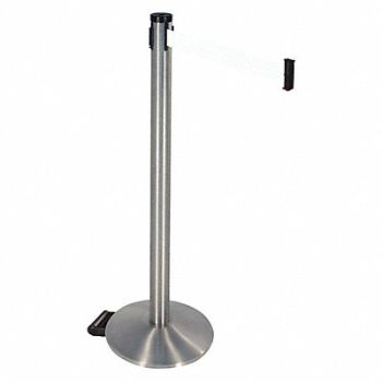 RETRACTA-BELT Barrier Post White Belt 2 in Belt W, 48VN91